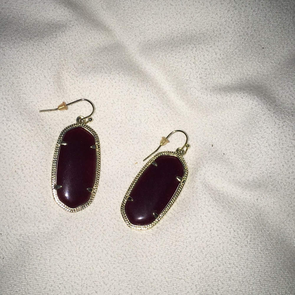 Kendra Scott Maroon Jade Elle Earrings